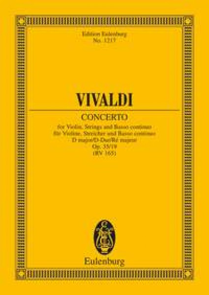 Concerto D major op. 35/19 RV 212a / PV 165 fatto per la Solennita della Lingua di San Antonio