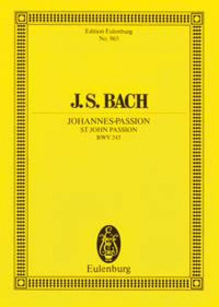 St John Passion Study Score