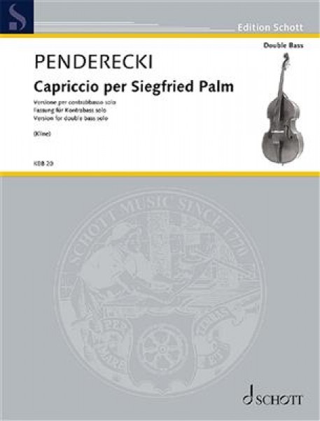 Capriccio per Siegfried Palm Version for double bass solo by Matt Kline (2014)