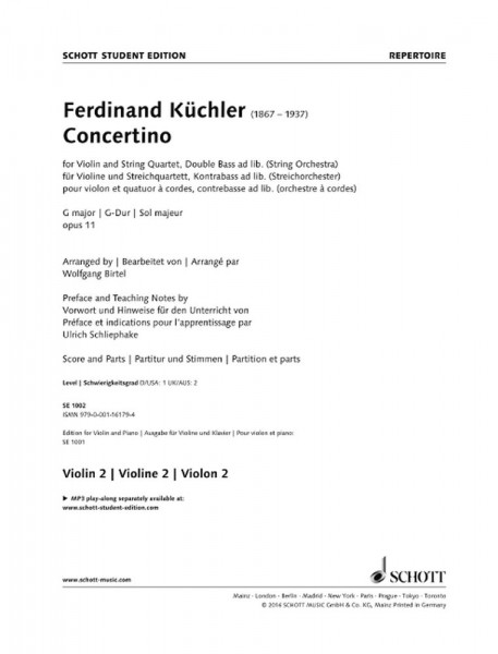 Concertino G-Dur Op. 11