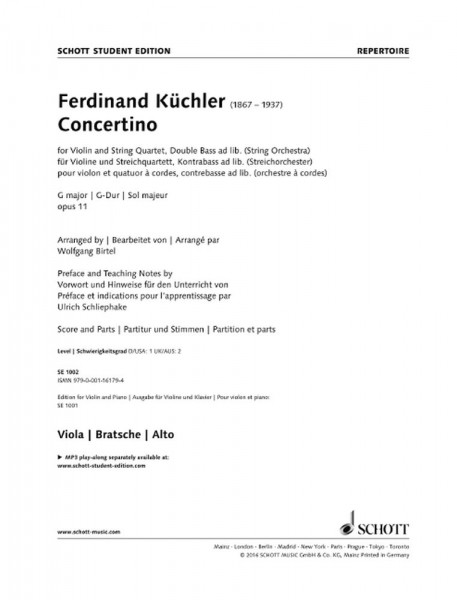 Concertino G-Dur Op. 11