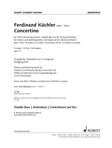 Concertino G-Dur Op. 11