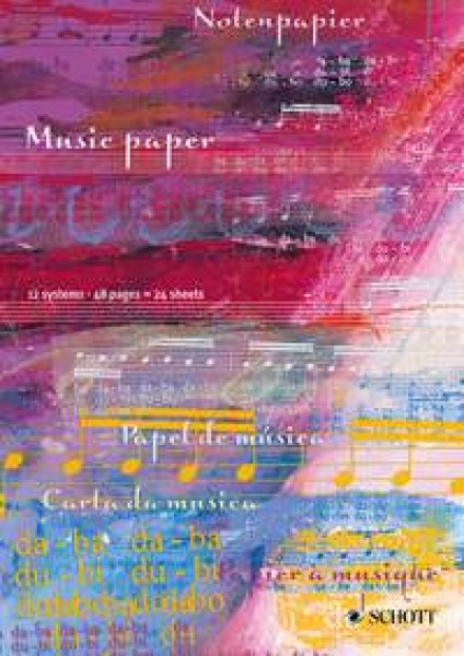 Manuscript Paper DIN A4 48 pages, 24 sheet, perforated, 12 systems