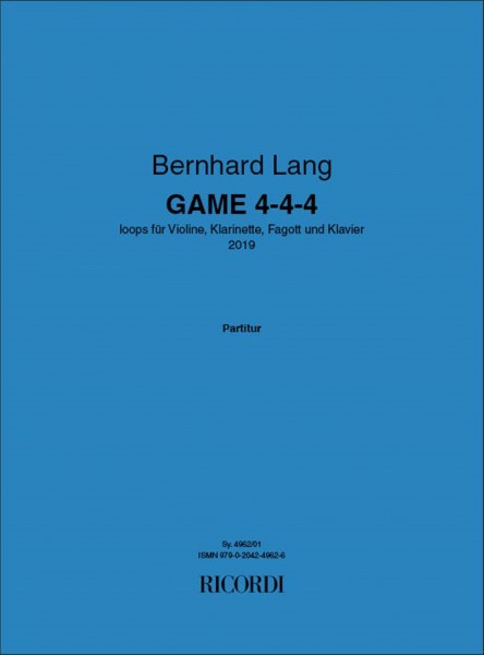 Game 4-4-4 loops für Violine, Klarinette, Fagott und Klavier