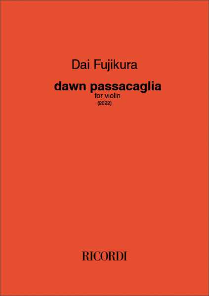 Dawn Passacaglia Version for Violin (2022)