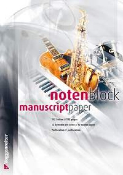 Notenblock Staff Paper 12-Balks