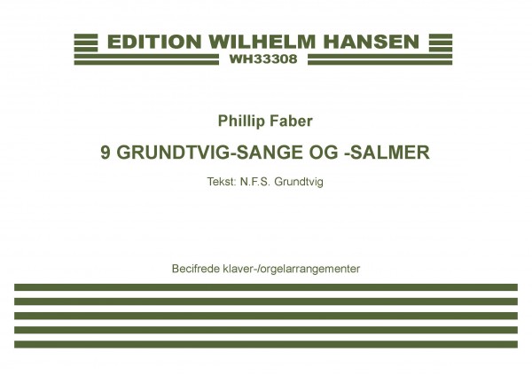 9 Grundtvig-Sange Og -Salmer Piano/Organ Score