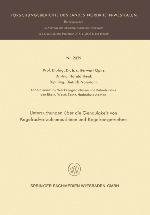 Untersuchungen über die Genauigkeit von Kegelradverzahnmaschinen und Kegelradgetrieben