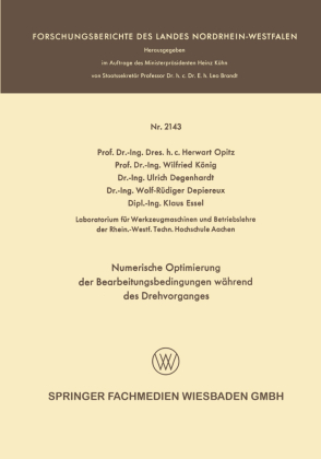 Numerische Optimierung der Bearbeitungsbedingungen während des Drehvorganges