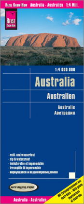 Reise Know-How Landkarte Australien / Australia / Australie: World Mapping Project. Reiß- und wasserfest. 1 : 4.000.000