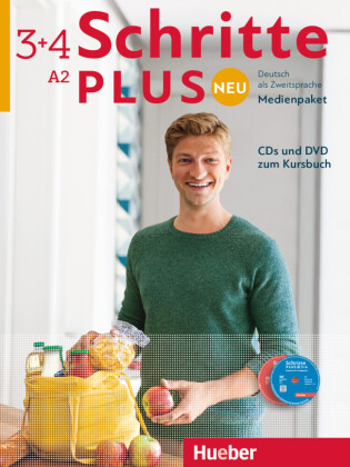 Schritte plus Neu - Medienpaket, CDs und DVD zum Kursbuch Bd.3+4: Deutsch als Zweitsprache. Niveau A2. 205 Min.