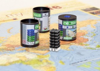 Magnetkugeln NEOBALLS Set 108-teilig schwarz: Für Markierungen auf Landkarten
