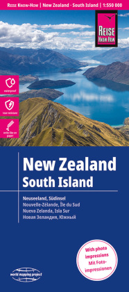 Reise Know-How Landkarte Neuseeland, Südinsel (1:550.000): reiß- und wasserfest (world mapping project). 1 : 550.000