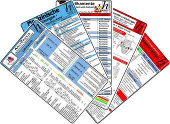 Arztpraxis Karten-Set - Labor Normwerte, Medikamente, Medizinische Abkürzungen, EKG Diagnostik & Ableitungen, Reanimatio: Laborwerten, Medikamenten-Haltbarkeit, Reanimation, EKG Auswertung, Medizinische Abkürzungen