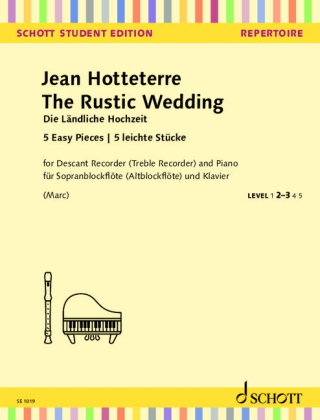 Die Ländliche Hochzeit: 5 leichte Stücke. Sopran-Blockflöte (Alt-Blockflöte) und Klavier.