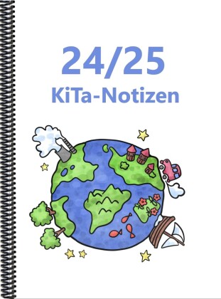 Kita-Notizen 2024/25: DIN A4-Format mit Spiralbindung, Planet