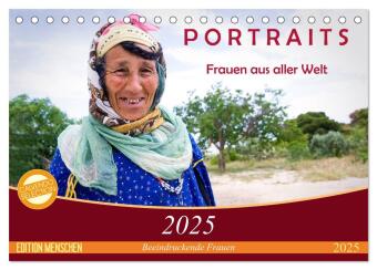 PORTRAITS - Frauen aus aller Welt (Tischkalender 2025 DIN A5 quer), CALVENDO Monatskalender: Eindrucksvolle Fotografien von Frauen aus unterschiedlichen Kulturkreisen