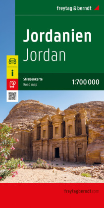 Jordanien, Straßenkarte 1:700.000, freytag & berndt: 1:700000
