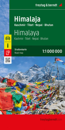 Himalaja, Straßenkarte 1:1.100.000, freytag & berndt: Kaschmir - Tibet - Nepal - Bhutan. 1:1100000