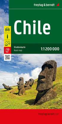 Chile, Straßenkarte 1:1.200.000, freytag & berndt: 1:1200000
