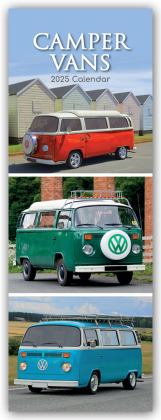 Camper - Camper Vans - Slimline-Kalender 2025: Original Gifted Stationery Kalender - Slimline [ Mehrsprachig] [ Kalender]