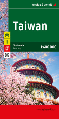 Taiwan, Straßenkarte 1:400.000, freytag & berndt: 1:400000