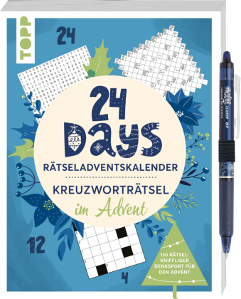 24 Days RÄTSELADVENTSKALENDER - Kreuzworträtsel im Advent: Über 150 Kreuzworträtsel: Rätseln bis es Weihnachten wird. Direkt loslegen mit FriXion Clicker von PILOT - dem radierbaren Tintenroller!