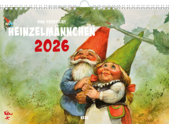Heinzelmännchen Kalender 2026: Märchenhafte Zeichnungen des niederländischen Malers Rien Poortvliet