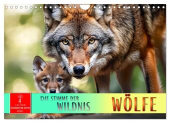 Wölfe - die Stimme der Wildnis (Wandkalender 2026 DIN A4 quer), CALVENDO Monatskalender: Eine Hommage an die Schönheit dieser Wildtiere.