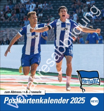 Hertha BSC Postkartenkalender 2026: Fußball-Fans aufgepasst! Der kleine Kalender zum Aufstellen oder Aufhängen mit Postkarten zum Sammeln und Verschicken. Must Have für jeden Hertha-Fan.