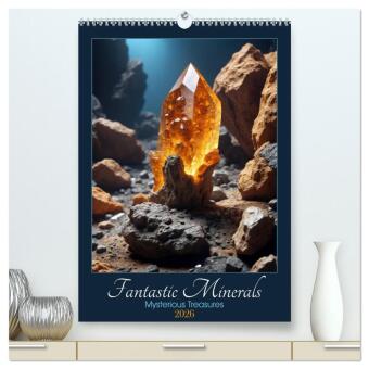 Fantastic Minerals - Mysterious Treasures (High Quality Premium Wall Calendar 2026 DIN A2 portrait),CALVENDO 12 Month Wa: Experience the captivating beauty of the fictional world of minerals and allow yourself to be enchanted by their extraordinary splen