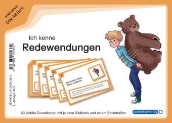 Ich kenne Redewendungen: 20 stabile Grundkarten mit je einer Bildkarte und einem Satzstreifen in der Box