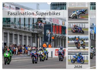Faszination Superbikes (Wandkalender 2026 DIN A3 quer), CALVENDO Monatskalender: Seriennahe Sportmotorräder am Nürburgring