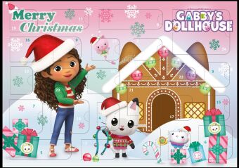 Gabby's Dollhouse Adventskalender: Inhalt: 6 Mini Stempel, 2 Puzzles, Schlüsselanhänger, Klebeband + Abroller, Lasersticker, Glow in the dark Sticker, 3 große Foam Stickers, Spitzer, Mini Pop Up Bleistift, Mini Pop Up Wachsmalkreiden, Pap
