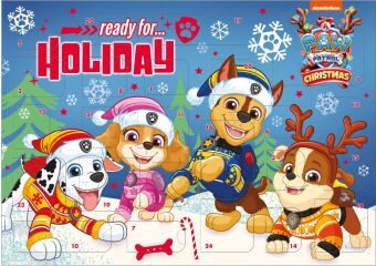 Paw Patrol Adventskalender: Inhalt: 6 Mini Stempel, 2 Puzzles, Schlüsselanhänger, Klebeband + Abroller, Lasersticker, Glow in the dark Sticker, 3 große Foam Stickers, Spitzer, Mini Pop Up Bleistift, Mini Pop Up Wachsmalkreiden, Pap