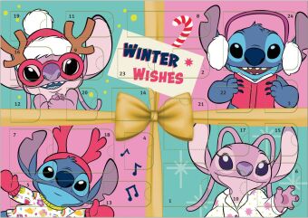 Lilo & Stitch Adventskalender: Inhalt: 6 Mini Stempel, 2 Puzzles, Schlüsselanhänger, Klebeband + Abroller, Lasersticker, Glow in the dark Sticker, 3 große Foam Stickers, Spitzer, Mini Pop Up Bleistift, Mini Pop Up Wachsmalkreiden, Pap