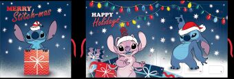 Lilo & Stitch Adventskalender Teens: In einer faltbaren Box mit Schleife verschlossen, mit Inlay und Folieneffekt. Inhalt: 2D Radierer, 3 Washi Tapes (1x Papiertape, 1x Glitzertape, 1x Folieneffekt), 3 Geschenkanhänger mit Folieneffekt, Sti