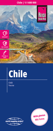 Reise Know-How Landkarte Chile (1:1.600.000): reiß- und wasserfest (world mapping project). 1:1600000