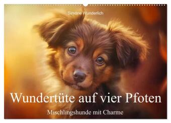 Wundertüte auf vier Pfoten - Mischlingshunde mit Charme (Wandkalender 2026 DIN A2 quer), CALVENDO Monatskalender: Mischlingshunde - Ein Kalender voller Herz und Charme!