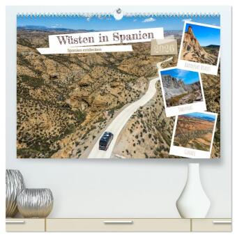 Wüsten in Spanien (hochwertiger Premium Wandkalender 2026 DIN A2 quer), Kunstdruck in Hochglanz: Entdecken Sie faszinierende Landschaften in Spanien.