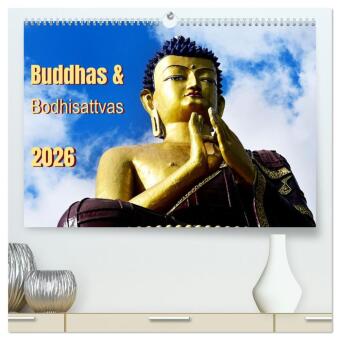 Buddhas & Bhodisattvas (hochwertiger Premium Wandkalender 2026 DIN A2 quer), Kunstdruck in Hochglanz: Hier finden Sie Beispiele buddhistischer Kunst des tibetischen Kulturraumes
