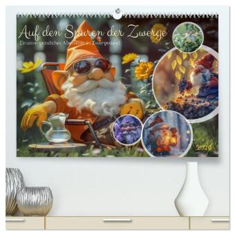 Auf den Spuren der Zwerge (hochwertiger Premium Wandkalender 2026 DIN A2 quer), Kunstdruck in Hochglanz: Auf den Spuren der Zwerge ist eine mitreißende Abenteuergeschichte, die den Betrachter auf eine faszinierende Reise durch das geheimnisvolle Zwergenl