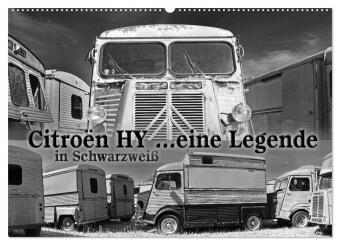 Citroën HY eine Legende in Schwarzweiß (Wandkalender 2026 DIN A2 quer), CALVENDO Monatskalender: Bestaunt wie eh und je