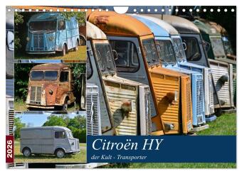 Citroën HY der Kult -Transporter (Wandkalender 2026 DIN A4 quer), CALVENDO Monatskalender: Ein Oldie zum knuddeln