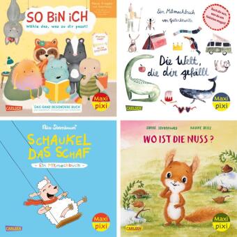 Maxi-Pixi-4er-Set 122: Neue Bilderbücher zum Mitmachen (4x1 Exemplar): 4 Minibücher zum Vorlesen und Mitmachen für Kinder ab 3 Jahren