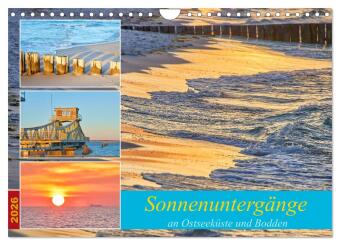 Sonnenuntergänge an Ostseeküste und Bodden (Wandkalender 2026 DIN A4 quer), CALVENDO Monatskalender: Faszinierende Sonnenuntergänge an Osteekust und Boddengewässern in der Region-Fischland Darss Zingst.