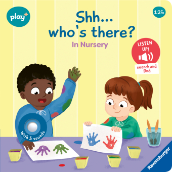 Play+ Shh ... Who's there? In Nursery (sound book): Suchen und finden