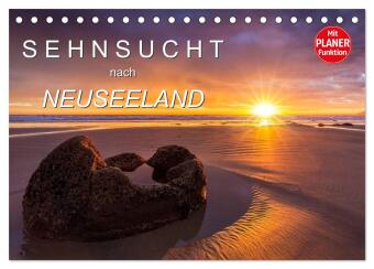 Sehnsucht nach Neuseeland (Tischkalender 2026 DIN A5 quer), CALVENDO Monatskalender: Dieser Planungskalender nimmt Sie mit auf die Sehnsuchtsreise und zeigt grandiosen Landschaftsbildern.
