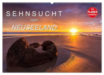 Sehnsucht nach Neuseeland (Wandkalender 2026 DIN A2 quer), CALVENDO Monatskalender: Dieser Planungskalender nimmt Sie mit auf die Sehnsuchtsreise und zeigt grandiosen Landschaftsbildern.