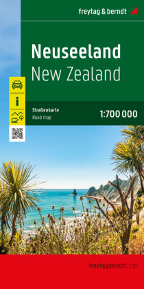 Neuseeland, Straßenkarte 1:700.000, freytag & berndt: 1:700000
